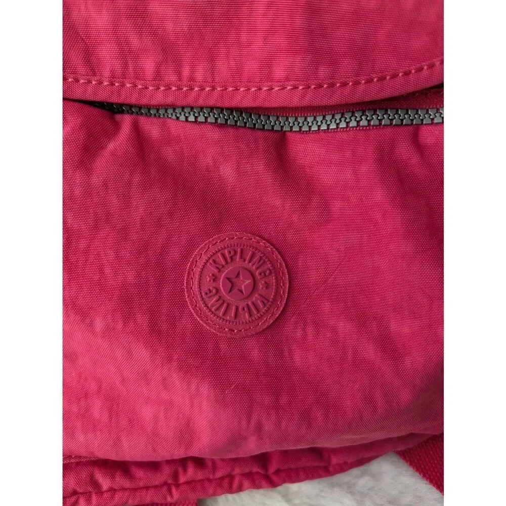 Kipling City‎ Pack Ravier Medium Pink Backpack *Missing Monkey Keychain